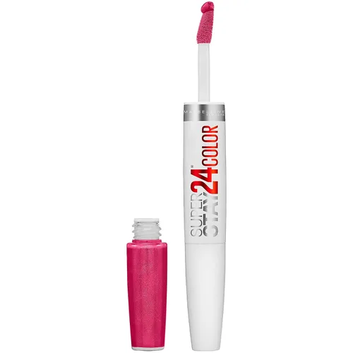 Miniatura 22 de Maybelline Super Stay 24, lápiz labial líquido de maquillaje de 2 pasos, color altamente pigmentado de larga duración con bálsamo hidratante, Merlot