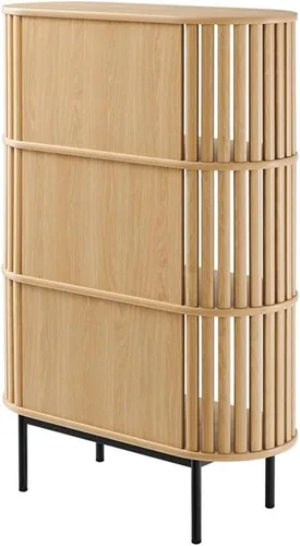Miniatura 5 de Modway Fortitude - Estantería de tres niveles con almacenamiento abierto, color roble