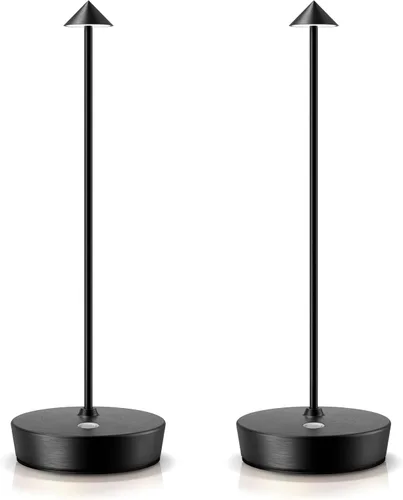 Miniatura 11 de SAKRINGT Paquete de 2 Lámparas de Mesa Inalámbricas Recargables, Batería de 6000mAh Operada a Prueba de Agua con Atenuación Continua LED Portátil