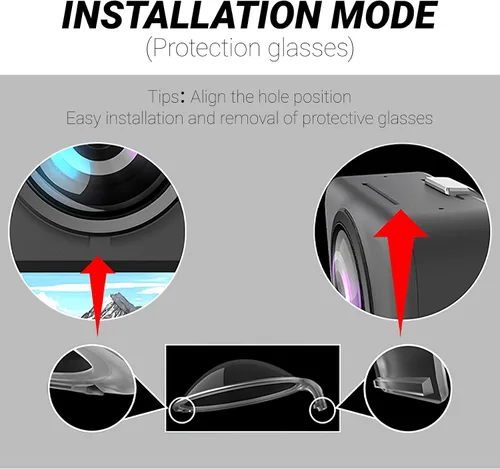 Miniatura 3 de Protector de lente compatible con DJI Osmo 360, protectores de lente transparentes para osmo 360 con protector de pantalla de lente para DJI Osmo