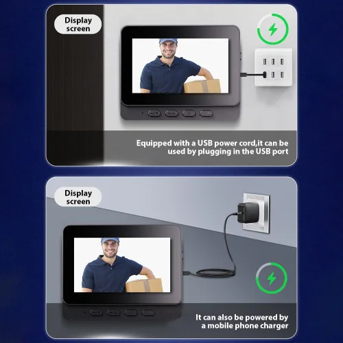 Miniatura 6 de Timbre inalámbrico con pantalla IPS de 4.3 pulgadas con cámara al aire libre IP65 impermeable 1080P timbre inalámbrico intercomunicador visión