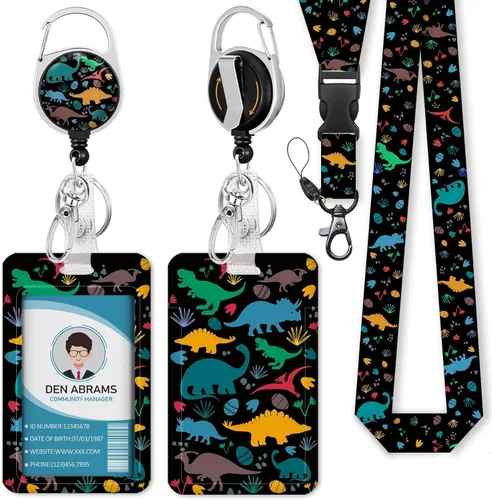 Miniatura 10 de Piefly Cordones para Insignias de Identificación, Portainsignias Positivo con Clip de Carrete Retráctil, Cordón con Tarjeta de Cita Inspiracional