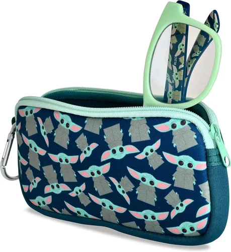 Miniatura 3 de STAR WARS Baby Yoda - Lentes con bloqueo de luz azul para niños con funda para computadora y videojuegos, gafas de protección para niños de 2 a 10