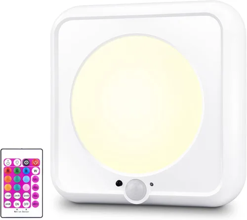 Miniatura 16 de BIGMONAT: lámpara LED de techo inalámbrica, luz de ducha RGB accionada a pilas con control remoto y temporizador, cambio de color, regulable