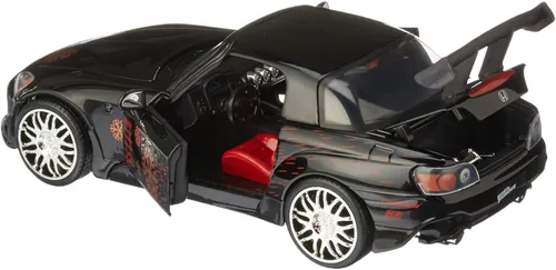 Miniatura 2 de Jada Toys Fast & Furious 1:24 Johnny's Honda S2000 - Coche fundido a presión, juguetes para niños y adultos, color negro