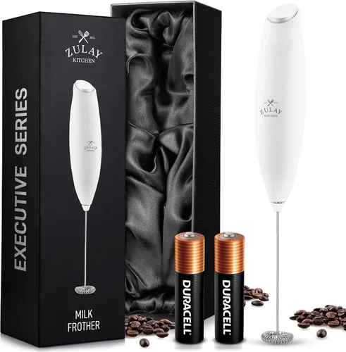 Miniatura 46 de Varita de espumador de leche mini y potente – Potente espumador de café de mano, mezclador de bebidas operado con batería – Tamaño de bolsillo Azul