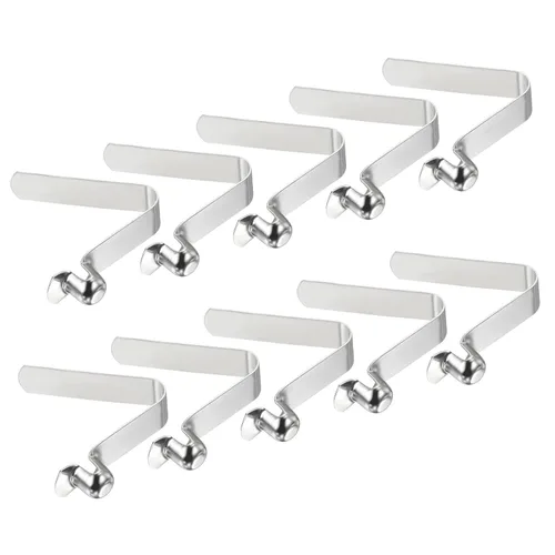 Miniatura 24 de PATIKIL Broches de paleta de kayak de 0.197 x 0.118 in, paquete de 10 clips de acero en forma de V de un solo pasador, clips de resorte, tubo