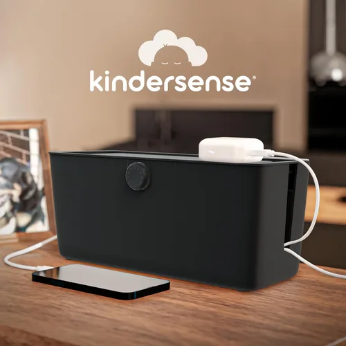 Miniatura 2 de KinderSense® Caja de organización de cables – Organizador de cables con cerradura a prueba de niños – Ocultador de cables para ocultar cables, tiras
