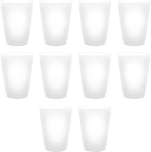 Miniatura 12 de Vasos de plástico esmerilado personalizados para estadios, paquete de 100, texto promocional, logotipo, 16 onzas, vasos de fiesta reutilizables