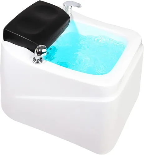 Baño de pies de masaje acrílico spa de pies calentado lámpara colorida baño de pies Pedicura Spa de pies Ajuste caliente y frío Tazón de pedicura