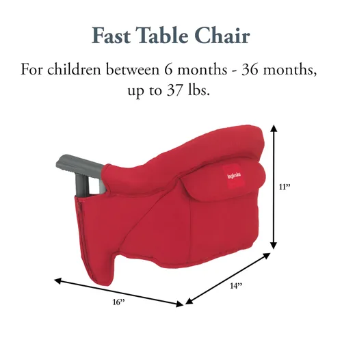 Miniatura 20 de Inglesina Silla de Mesa Rápida, Negro - Silla Alta Portátil para Bebés - para Bebés y Niños Pequeños hasta 37 libras - Diseño Plegable - Se Adapta a