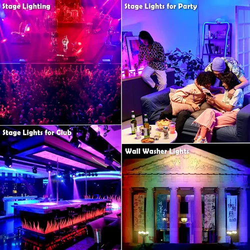 Miniatura 4 de 4 unids 3 en 1 DMX 26 canal etapa luz 240 LED DJ pared lavado lineal barra luz pared arandela