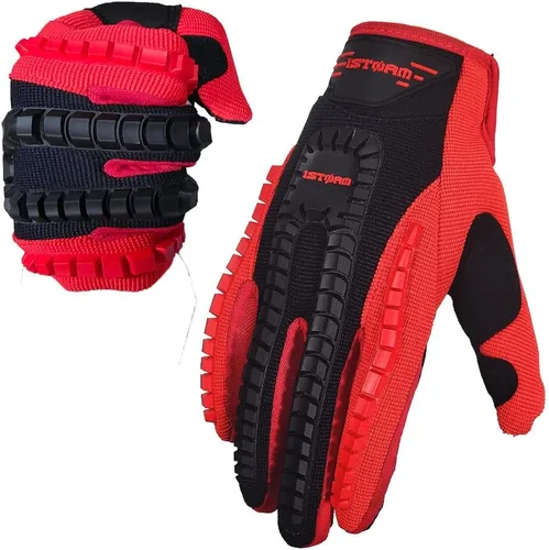 Miniatura 7 de Guantes adultos de motocross 1Storm para motocicleta, BMX, MX, ATV, bicicleta todoterreno, bicicleta, modelo de esqueleto para ciclismo