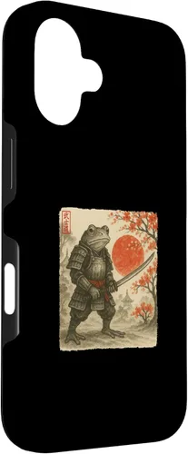 Miniatura 3 de Frog Samurai Japanese Warrior Costume Sumi-e Art Funny Case for iPhone 16