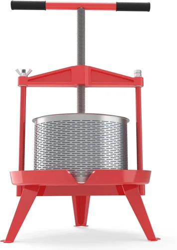 Miniatura 7 de Prensa de Vino de Frutas Verdes 2.38 Gal - Asa en T resistente y viga transversal, exprimidor de acero inoxidable para manzana, uva, elaboración