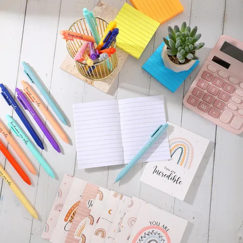 Miniatura 4 de Ctosree 60 piezas de regalos de agradecimiento a los empleados, 30 bolígrafos motivacionales inspiradores y 30 mini cuadernos, juego de mini diarios