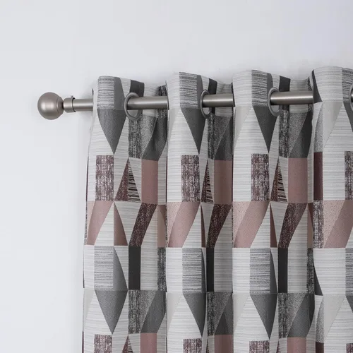 Miniatura 3 de always4u Cortinas geométricas de jacquard con textura de lino sintético, 2 paneles de 84 pulgadas para sala de estar, dormitorio, 54 x 84 pulgadas