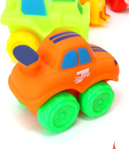 Miniatura 6 de Big Mo's Toys Baby Cars - Juego de autos de juguete de goma suave, vehículos pequeños para bebés y niños pequeños, 12 piezas