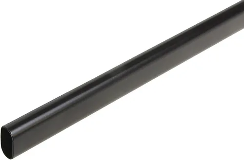 Miniatura 3 de Barra ovalada para armario con soportes finales (negro mate, 48 pulgadas)