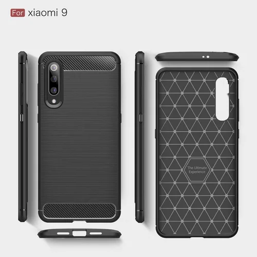 Miniatura 8 de Funda para Xiaomi Mi 9 - Funda delgada de absorción de impactos de fibra de carbono (negro)