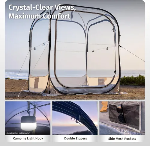 Miniatura 6 de East Oak Weather Sports Tent for Fishing, Sports Event Pop Up Bubble Tent Instant Sun & Rain Shelter No Condensation, Spacious Interior, Ultra