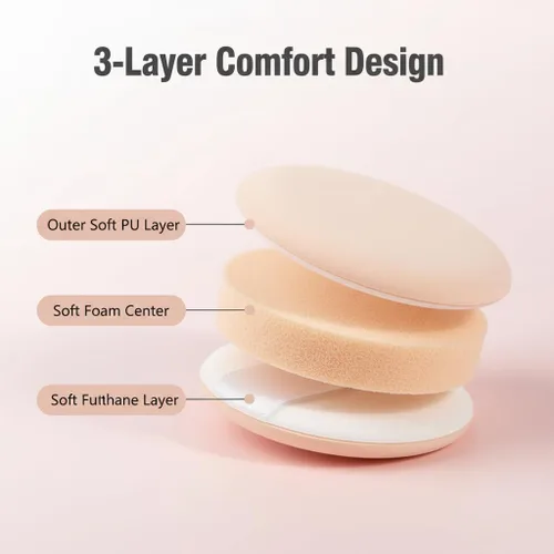 Miniatura 3 de 1 juego de 7 piezas de cojín de aire multifuncional, esponja de huevo para maquillaje en seco y húmedo, reutilizable, base de crema BB crema
