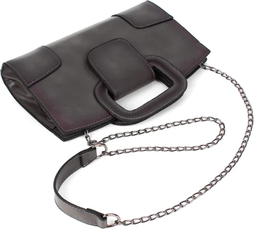 Miniatura 33 de ZLMBAGUS - Bolso de mano para mujer, diseño vintage con solapa y asa, de piel sintética, para llevar al hombro