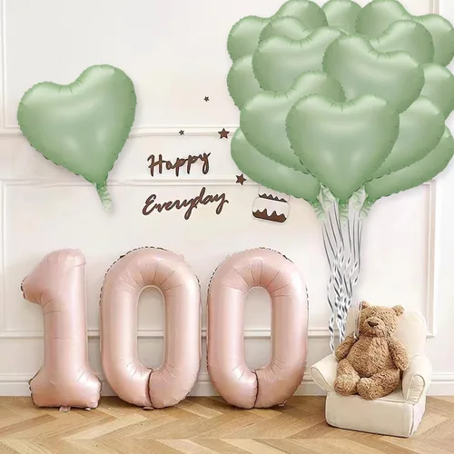 Miniatura 4 de 100 globos en forma de corazón de 5 pulgadas, globos de aluminio de Mylar de papel de aluminio para decoración de mujeres y niñas, día de San