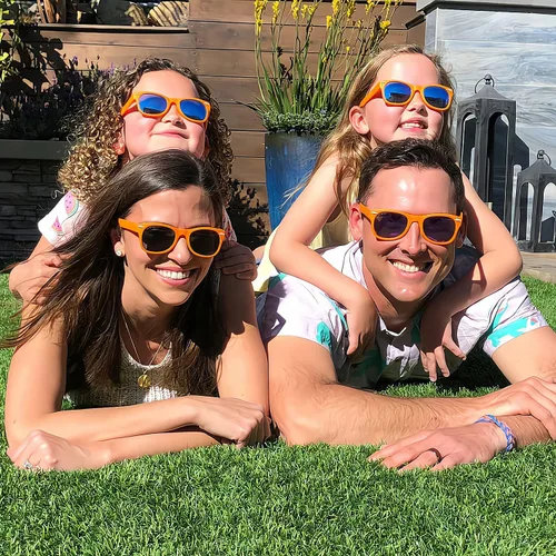 Miniatura 5 de Fsmiling Paquete de 8 gafas de neón para niños, sin lente, gafas de disfraz coloridas para niños y niñas, regalos de fiesta de cumpleaños
