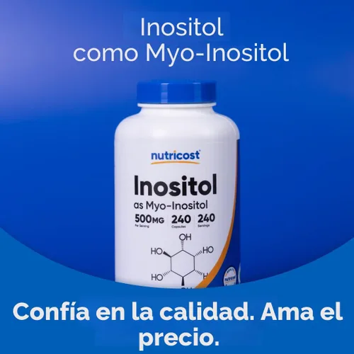 Miniatura 5 de Nutricost Cápsulas de inositol de 500 mg, 240 cápsulas – Cápsulas vegetales, sin OMG, sin gluten (mio-inositol)
