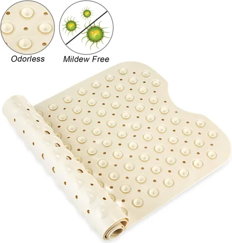 Miniatura 2 de YINENN Tapete de ducha para bañera de 40 x 16 pulgadas, antideslizante y extragrande, tapete para bañera con ventosas, lavable a máquina