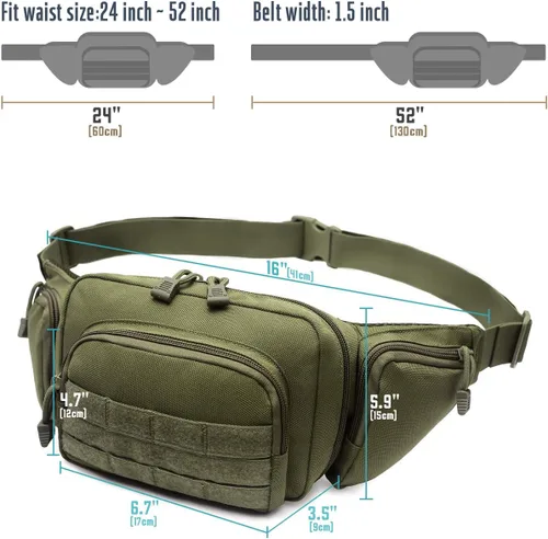 Miniatura 6 de LIVANS Cangurera de transporte oculto, bolsa táctica para pistola de transporte para hombre, funda de ocultación para armas de 1911 y G 17, 19, 20