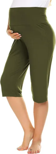 Ekouaer Pantalones cortos de maternidad para mujer, pantalones capri de maternidad, pantalones cortos de yoga, pantalones cortos para embarazo,