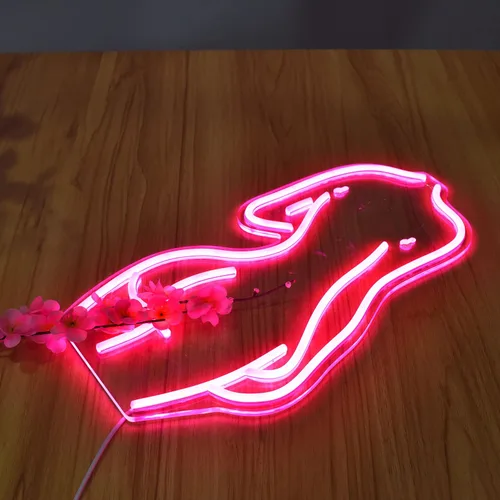 Miniatura 4 de Letreros de neón de espalda de dama, luces LED nocturnas, letrero decorativo USB conectado, recámara, cueva de hombre, habitación, bar, pub, tienda