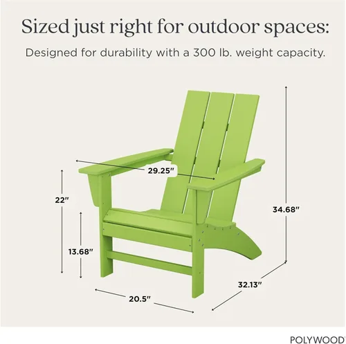 Miniatura 3 de POLYWOOD AD420LI Silla moderna tipo Adirondack, Lima