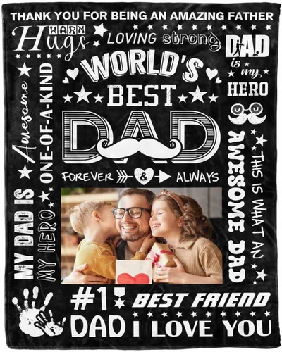 Miniatura 24 de D-Story Mantas personalizadas con imágenes para un papá, para el Día del Padre, mantas con imágenes personalizadas, regalos para el Día del Padre
