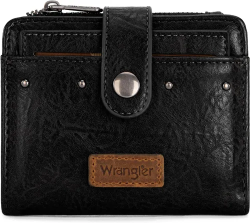 Montana West X Wrangler billetera para mujer, billetera pequeña de dos caras para mujer, billetera para mujeres, billetera para tarjetas de crédito