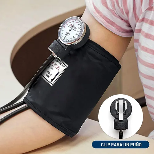 Miniatura 4 de Santamedical Esfigmomanómetro aneroide de lujo para adultos, monitor de presión arterial profesional con brazalete negro para adultos y funda
