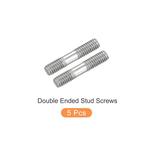 Miniatura 5 de METALLIXITY Pernos de doble extremo (rosca M4, longitud 20 mm) 5 piezas, pernos de varilla roscada de doble rosca de acero inoxidable 304