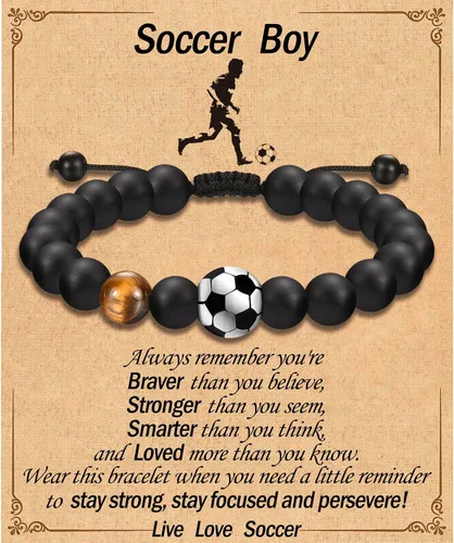 EFVISD Pulsera de fútbol, fútbol, baloncesto, béisbol, regalos para adolescentes, niños, jugadores, equipo, hijo, nieto, hermano, sobrino, amigo,