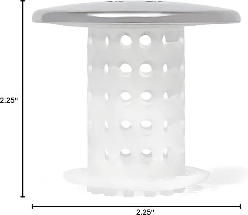Miniatura 10 de TubShroom Protector de drenaje de bañera y captador de pelo, paquete de 2, cromado, se adapta a desagües de bañera y ducha de 1.5 a 1.75 pulgadas
