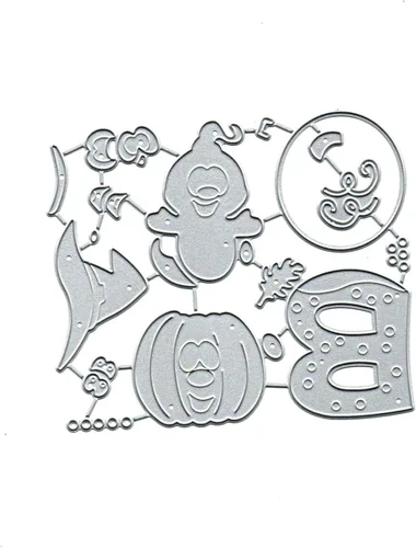 Miniatura 2 de Suds&WH Boo Magic Poison - Troqueles de metal con diseño de calabaza, plantillas de corte fantasma de Halloween para álbumes de recortes, álbumes