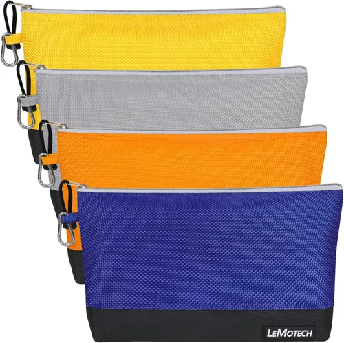 Miniatura 20 de Bolsas de herramientas LeMotech con cremallera, bolsas pequeñas resistentes al agua, bolsa de utilidad Oxford 1680D para organizadores