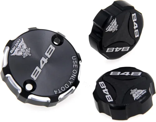Miniatura 4 de Para Ducati 848/EVO 2008-2013 2009 2010 2011 2012 CNC aluminio motocicleta freno delantero embrague y tapa de depósito de líquido de freno trasero
