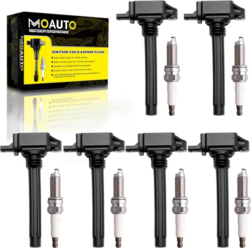 Miniatura 13 de Juego de 4 bobinas de encendido 06J905110G y 4 bujías de iridio compatibles con Volkswagen Audi Beetle Golf Jetta 1.8L 2.0L L4