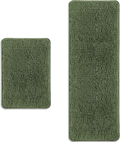 Miniatura 516 de Alfombra de baño pequeña de 12 x 18 pulgadas, lavable y absorbente, antideslizante, alfombra de baño de felpilla gruesa y suave para baño, ducha