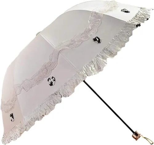 Miniatura 49 de Honeystore Paraguas plegable a prueba de rayos ultravioleta Princess Lace Parasol con cúpula anti-UV