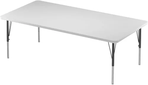 Miniatura 57 de Correll - Mesa rectangular de 24 x 36 pulgadas, mesa de actividades superior de borrado en seco, altura ajustable (19 a 29), laminado de alta