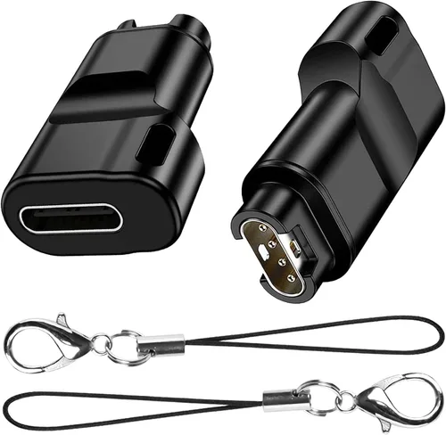 Cargador de reloj Garmin a adaptador tipo C, paquete de 2 compatibles con Garmin Fenix 6 6S 6X Pro, Fenix 5 5S 5X Plus, Forerunner 745 935 945 45