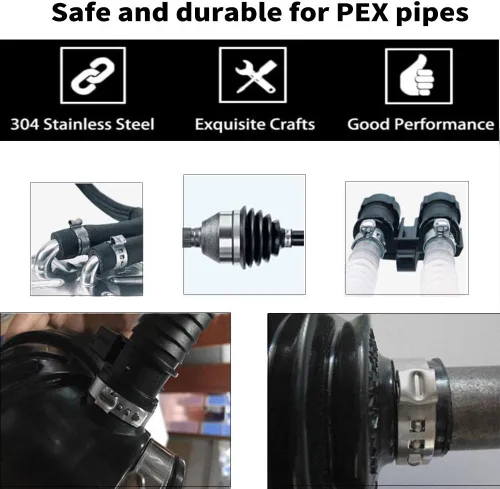 Miniatura 8 de 50 PCS Anillos de Abrazaderas de Cincha PEX de 1 Pulgada, Abrazaderas de Montaje PEX de Acero Inoxidable 304 Anillos de Crimpado de Pellizco